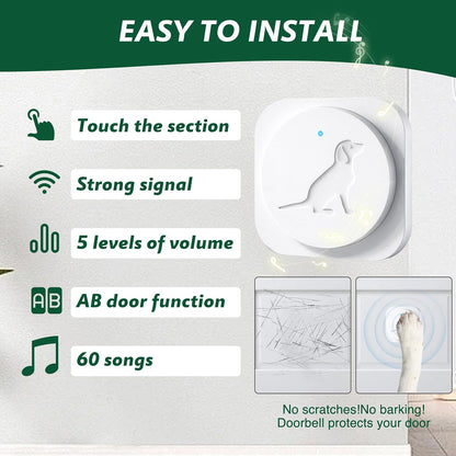 Wireless receiver unit for pet training doorbell