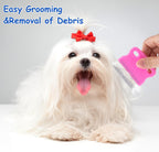 Compact flea comb ideal for small animals like rabbits and fluffy puppies.