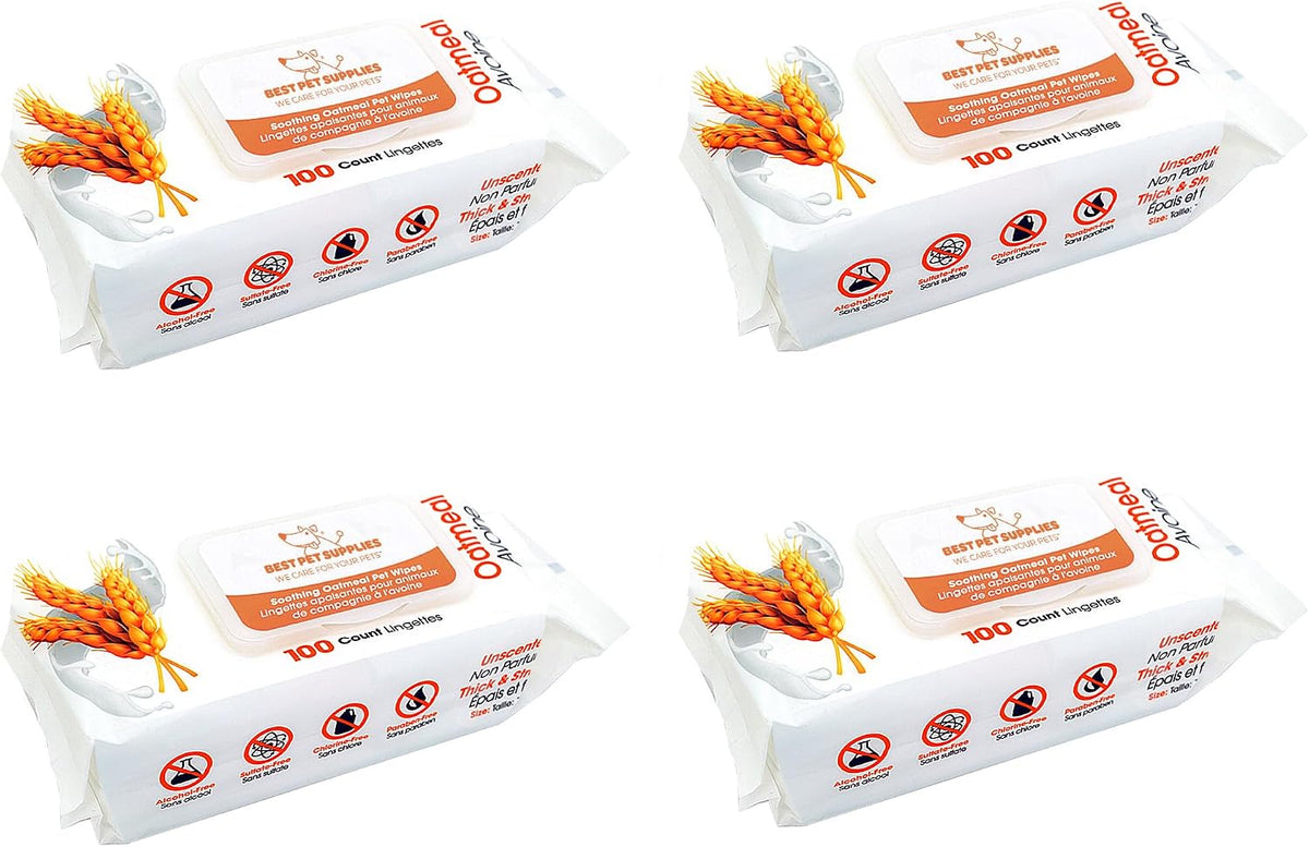 Premium imported USA dog and cat coat cleaning wipes close up.