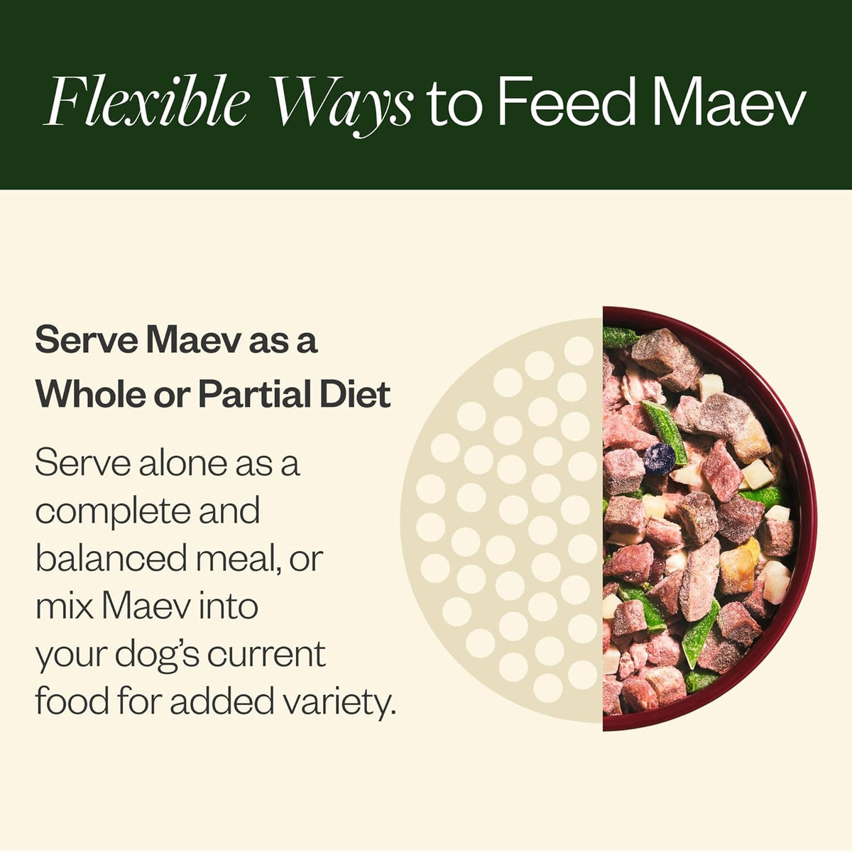 Maev Human-Grade Fresh-Frozen Beef Dog Food, Weight & Digestion Formula | High-Protein, Grain-Free, Whole Ingredient Raw Food for Dogs | Complete & Balanced Meal or Topper | Made in USA | 5 lb - Image 11