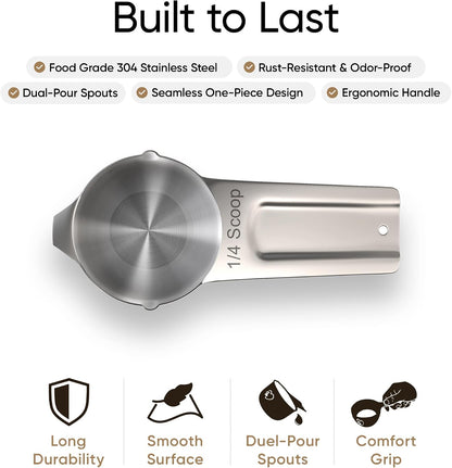 Close up of Color Up stainless steel pet scoop handle