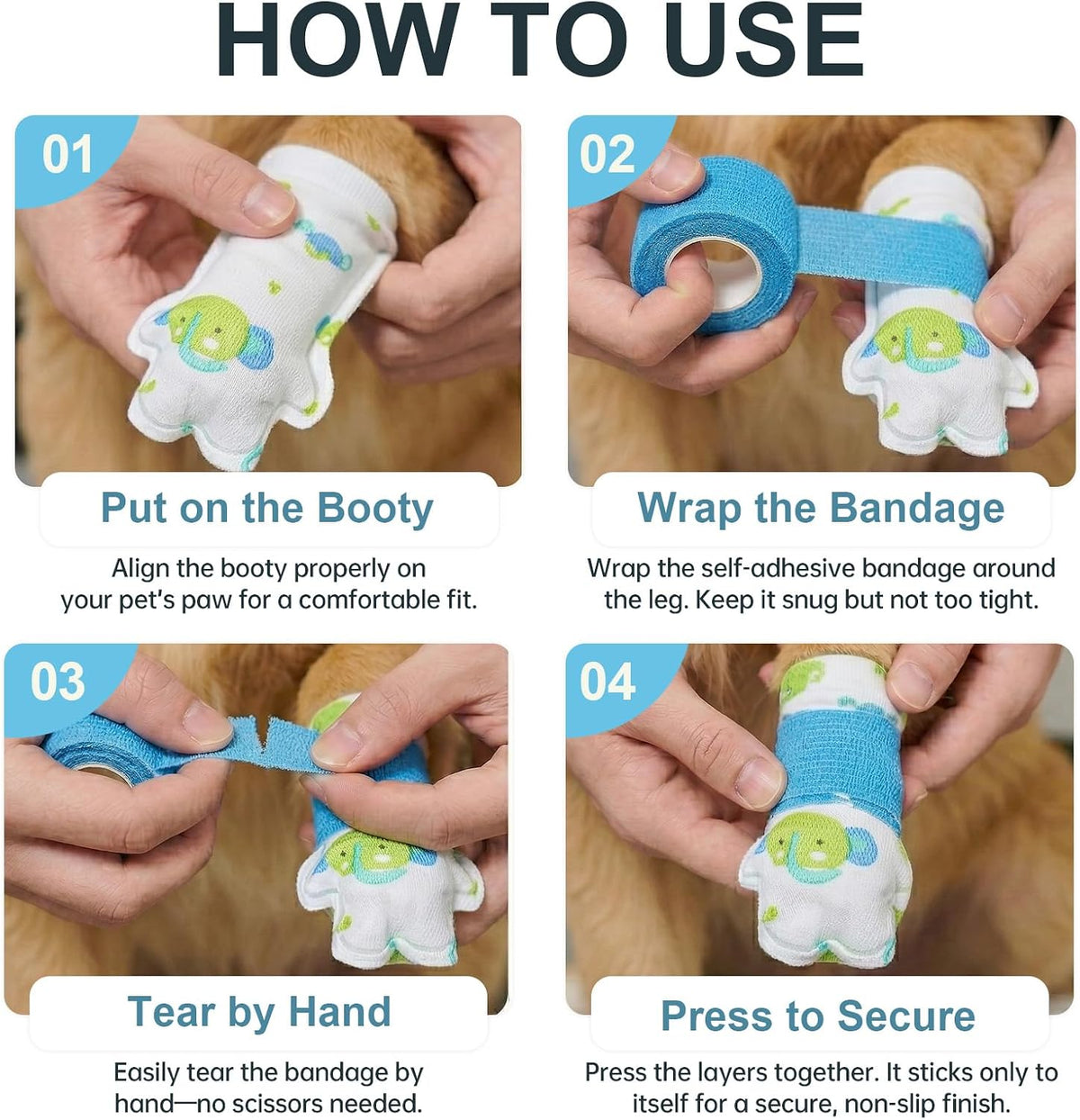 Furrtripsy disposable dog booties full packaging set