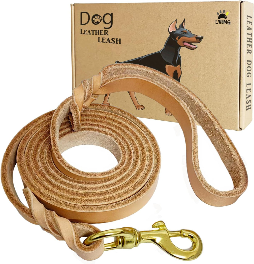 LWBMG Leather Dog Leash 6ft x 3/4 inch, Heavy Duty Genuine Leather Braided Dog Training Leash, Soft and Strong Pet Lead for Large, Medium, Small Dogs - Image 12