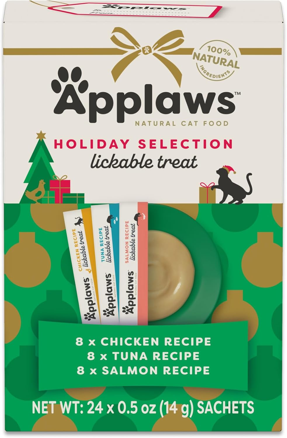 Applaws Lickable Cat Treats, Natural Grain-Free Pure, Made with Limited and Natural Ingredients, No Artificial Additives, Fish Squeeze Up Cat Treats (24 x 0.5 oz Sachets) - Image 15