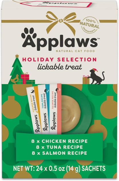 Applaws Lickable Cat Treats, Natural Grain-Free Pure, Made with Limited and Natural Ingredients, No Artificial Additives, Fish Squeeze Up Cat Treats (24 x 0.5 oz Sachets) - Image 15