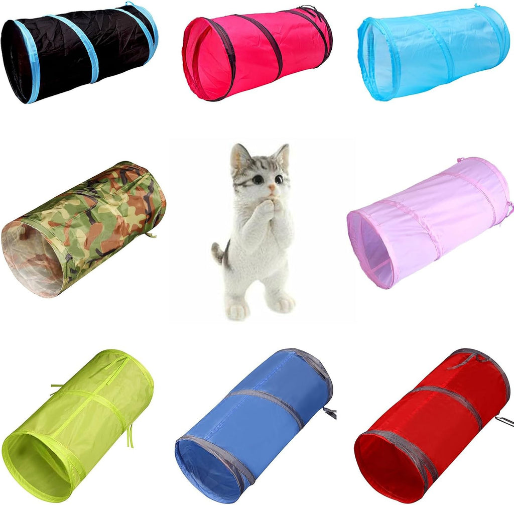 iCAGY Cat Tunnel for Indoor Cats Interactive, Rabbit Tunnel Toys, Pet Toys Play Tunnels for Cats Kittens Rabbits Puppies Crinkle Pop Up Sky Blue 20" - Image 12