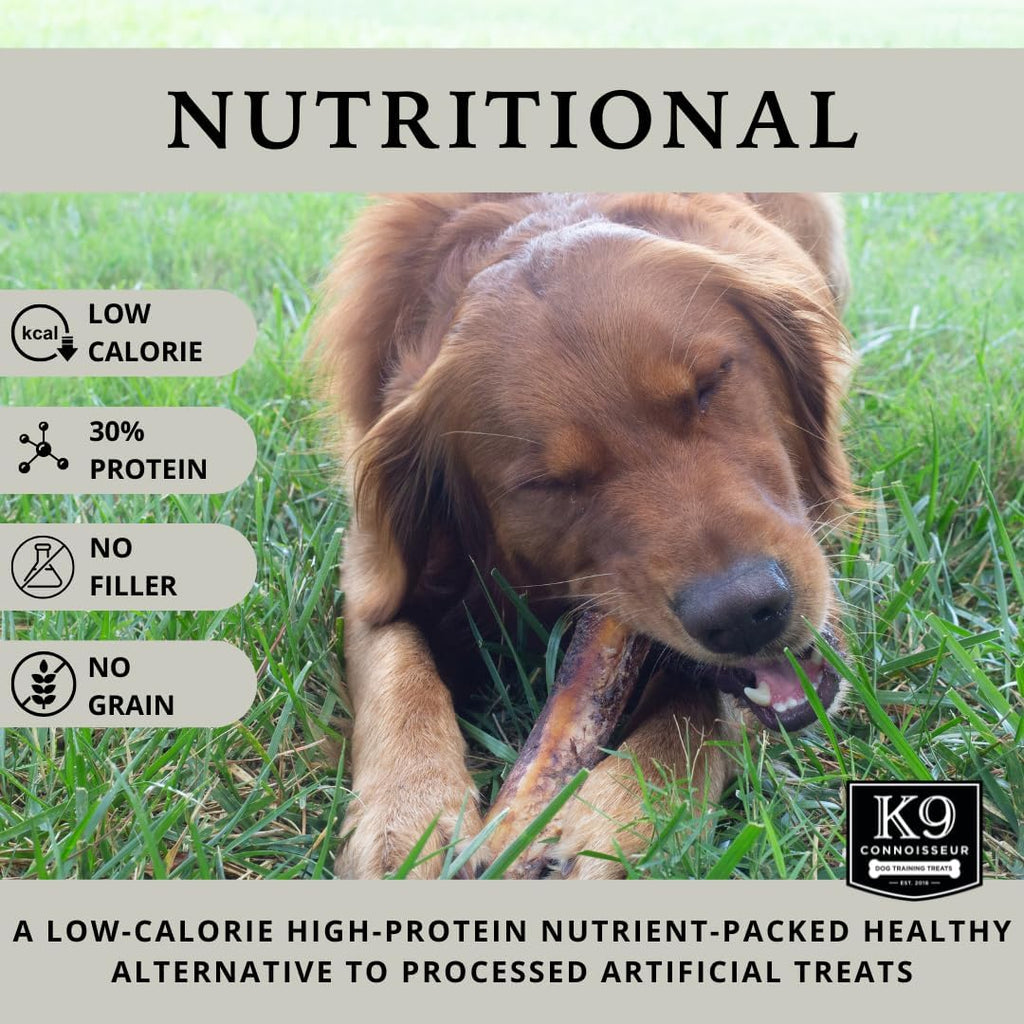 Thick marrow filled beef bone chew for aggressive chewers