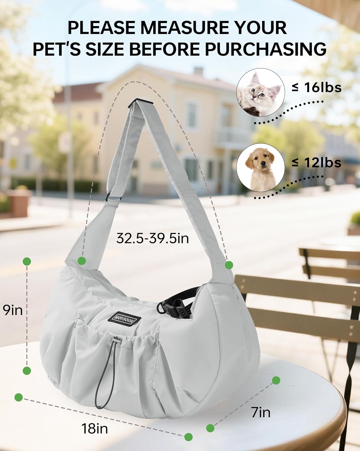 Lifestyle shot of Moysoon sling carrier for outdoor travel