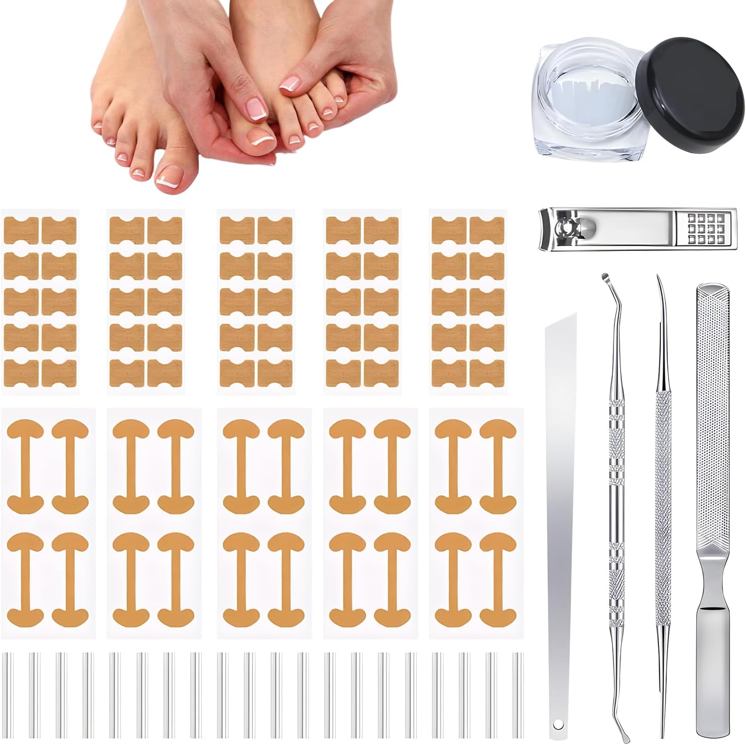 BSolus professional ingrown toenail corrector set front view showing complete pedicure tool kit packaging.
