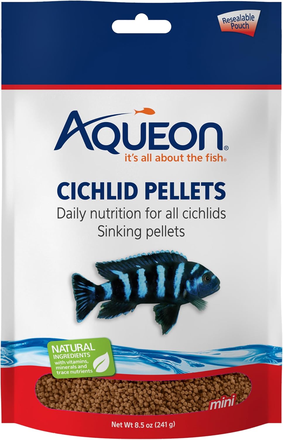Nutrient dense fish food pellets to reduce aquarium water waste