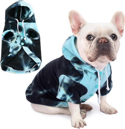 BAOBICUTE tie dye pet sweatshirt detailed stitching high quality winter coat