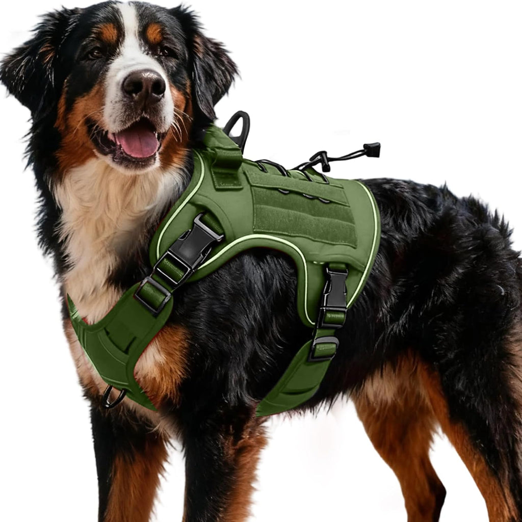 Heavy-Duty Tactical Dog Harness for Large Dogs, No Pull Adjustable Reflective Pet Vest with Molle System, K9 Military-Grade Control for Service Training, Outdoor & 10+ Breeds, Pink Camo, Medium - Image 11