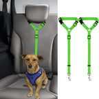BWOGUE 2 Packs Dog Cat Safety Seat Belt Strap Car Headrest Restraint Adjustable Nylon Fabric Dog Restraints Vehicle Seatbelts Harness - Image 14