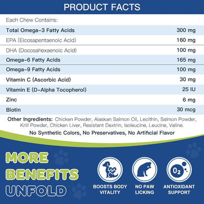 Premium imported USA pet coat and skin supplement bottle