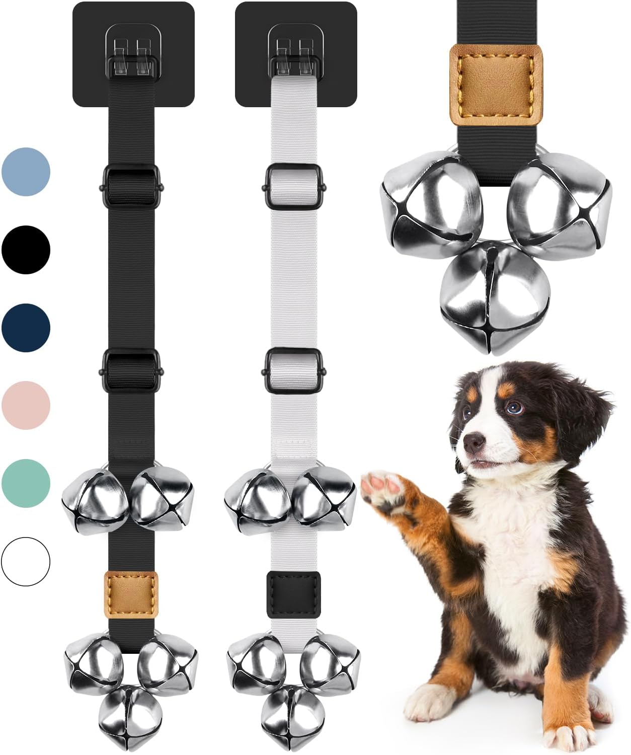 COOYOO Dog Doorbells, Adjustable Potty Training Dog Bells, Upgraded for Training Your Puppy The Easy Way, Premium Quality Housetraining Hanging Bell-5 Extra Large Loud 1.5 DoorBells - Image 14