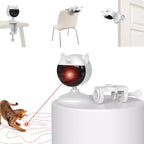 Potaroma Smart Sensor Cat Laser Toy front view of cream white cat shaped electronic unit