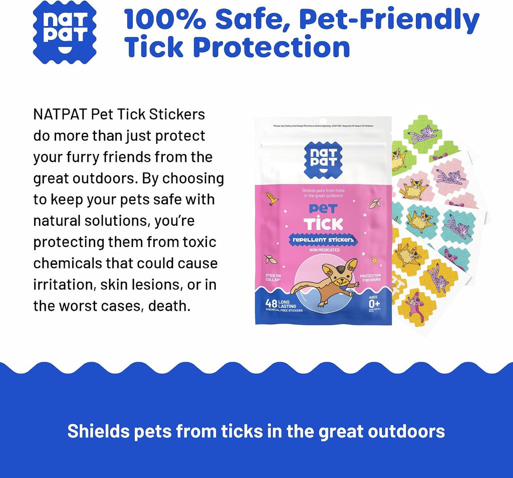 Natural tick repellent patches for dogs and cats collar application view