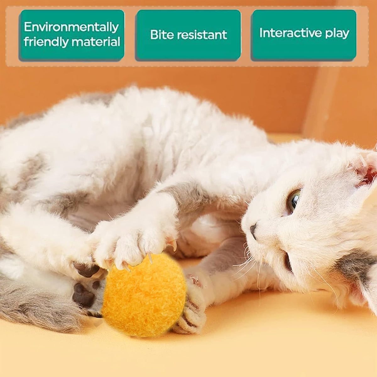 PET SHOW interactive colorful kitten playing balls assortment pack