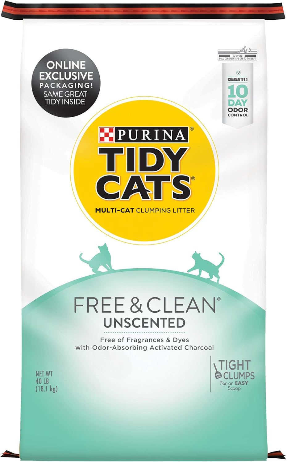 Purina Tidy Cats Free and Clean Unscented Clumping Cat Litter with Odor Control - 38 lb. Box - Image 14