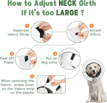 Joypig dog cone alternative side profile for pet comfort