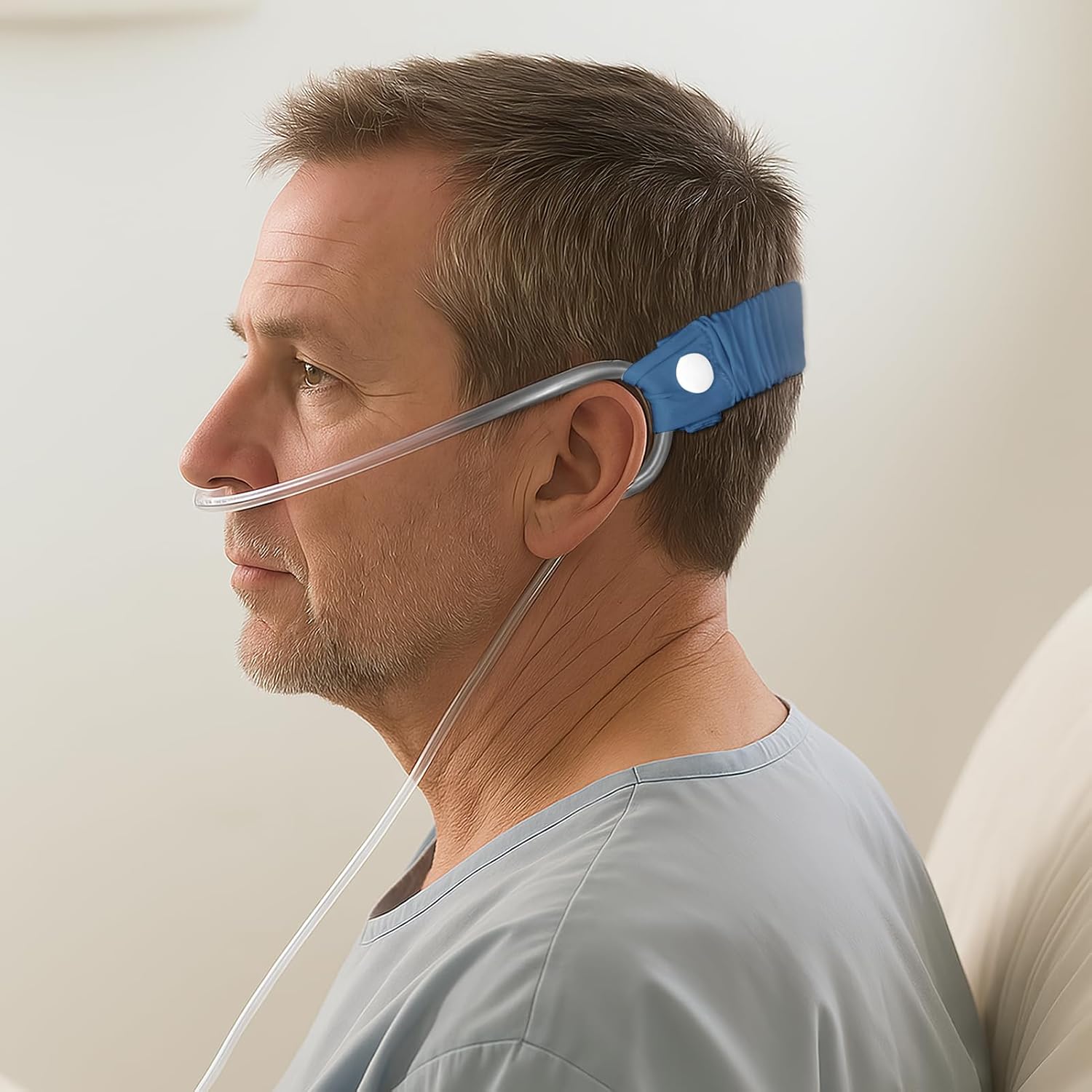 SHFGYG Nasal Cannula Strap Ear Protectors front view for oxygen therapy.
