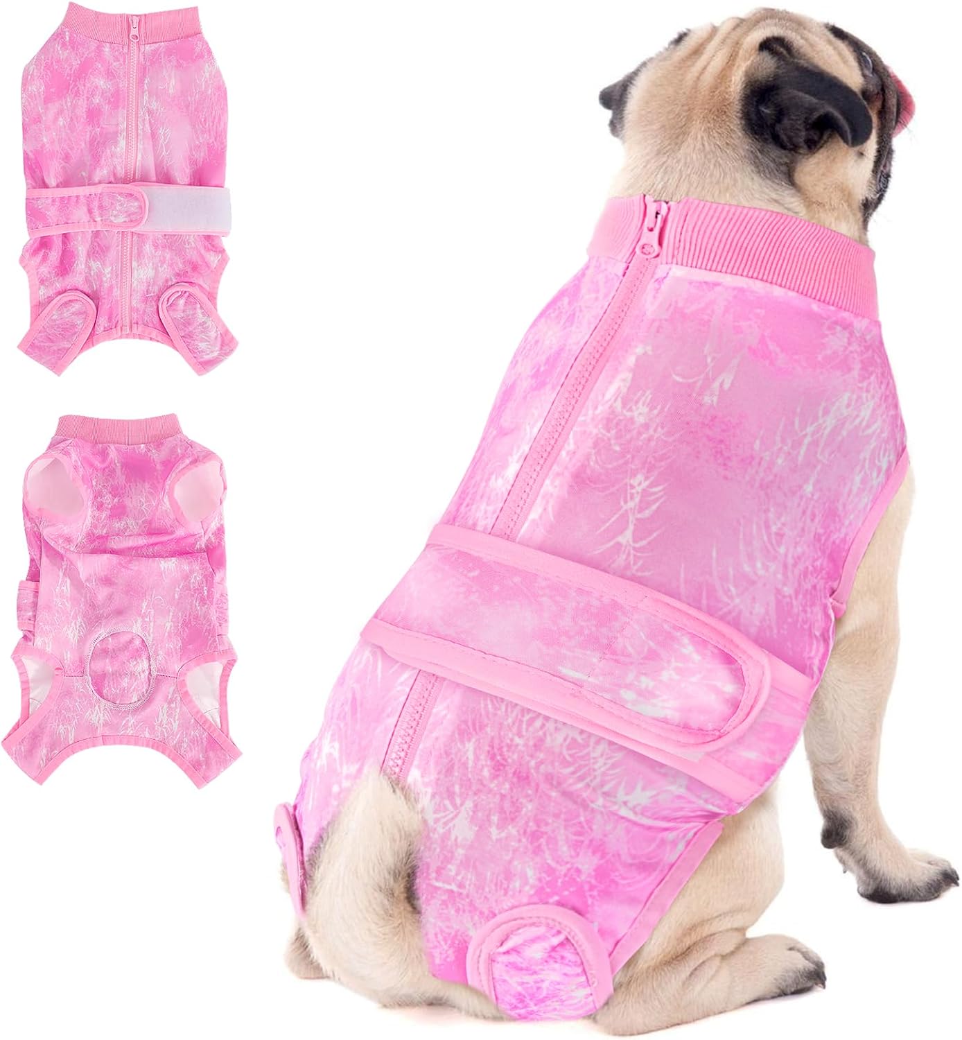 SlowTon Dog Surgery Recovery Suit - Zipper On Dog Onesies After Surgery for Female Male Dogs, Abdominal Wounds Bandages Cone/E-Collar Alternative Dogs Surgical Body Suit Anti-Licking (Grey, S) - Image 13