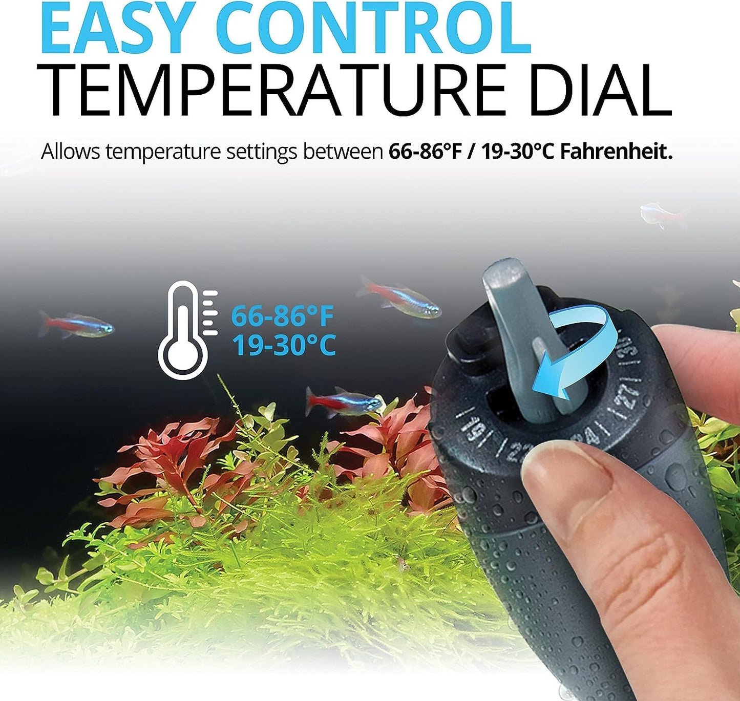 Fluval M 100-Watt Submersible Aquarium Heater - Compact, High-Performance, Reliable Heating For Fresh & Saltwater Tanks - Image 4
