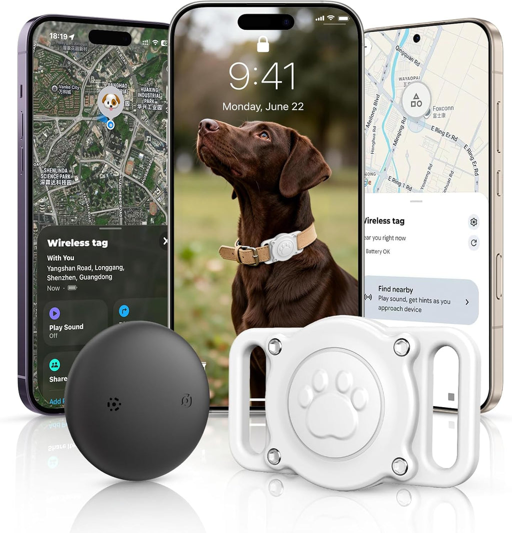 Vebiso GPS dog tracker collar front view authentic pet accessory