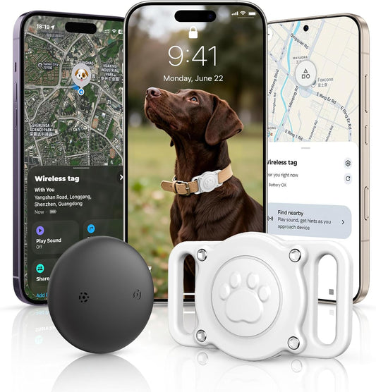 Vebiso GPS dog tracker collar front view authentic pet accessory