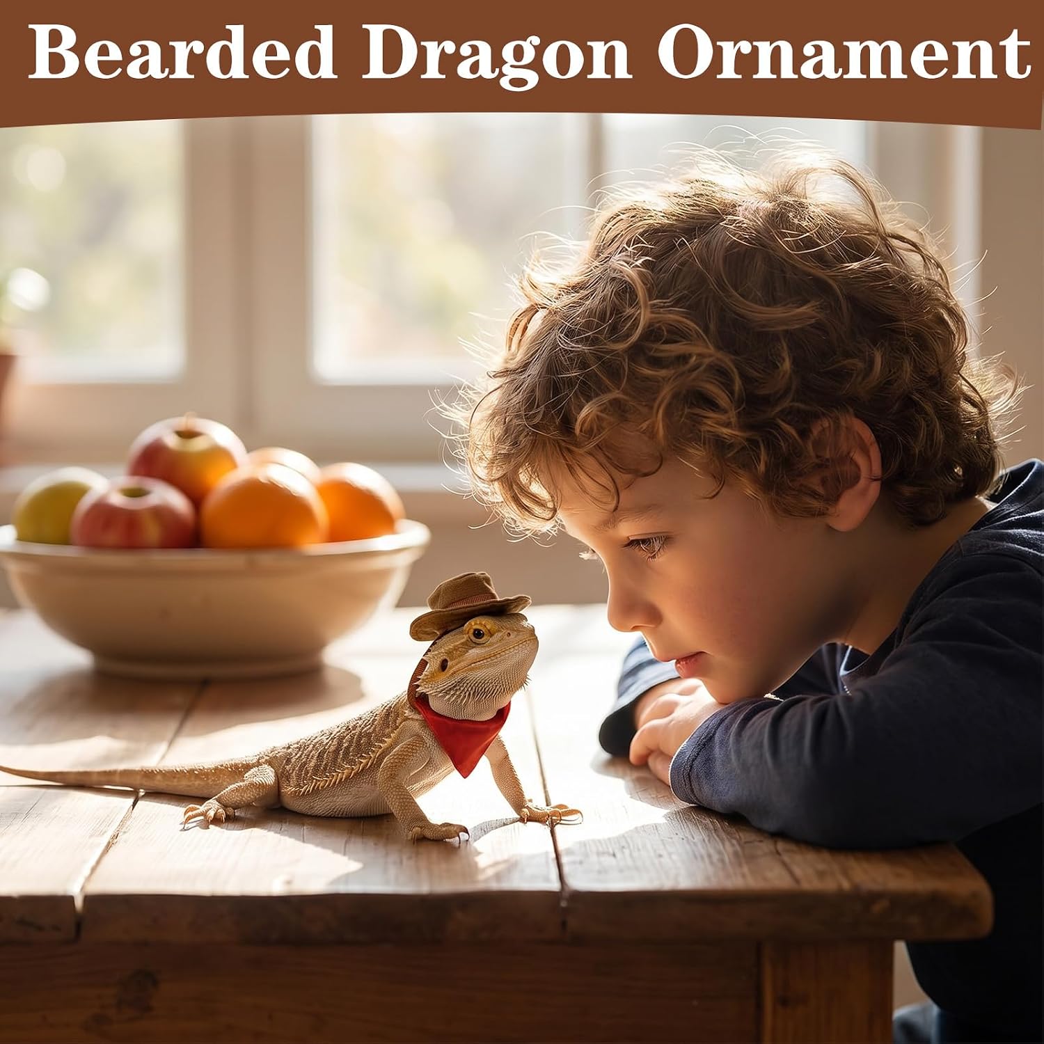 Soft material bearded dragon apparel with adjustable chin strap