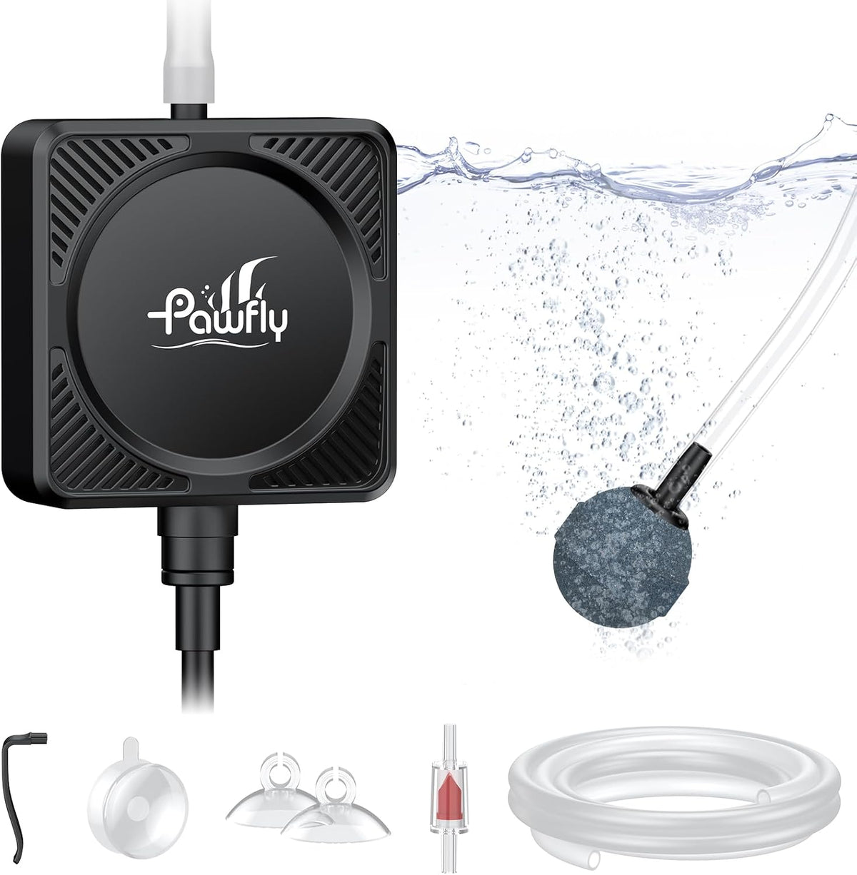 Pawfly Nano Silent Aquarium Air Pump front view