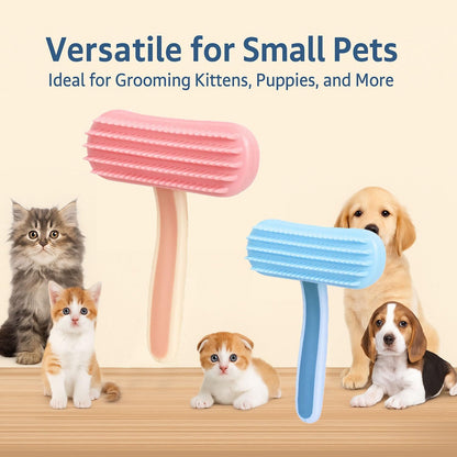 Oxiros guinea pig and cat grooming tool showing flexible rubber bristles.