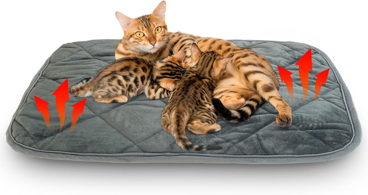 Self-Warming Cat Bed Indoor/Outdoor Super Soft Self Heating Pet Mat Washable Thermal Pad for Cat & Dog 21x15.7 inch - Image 9