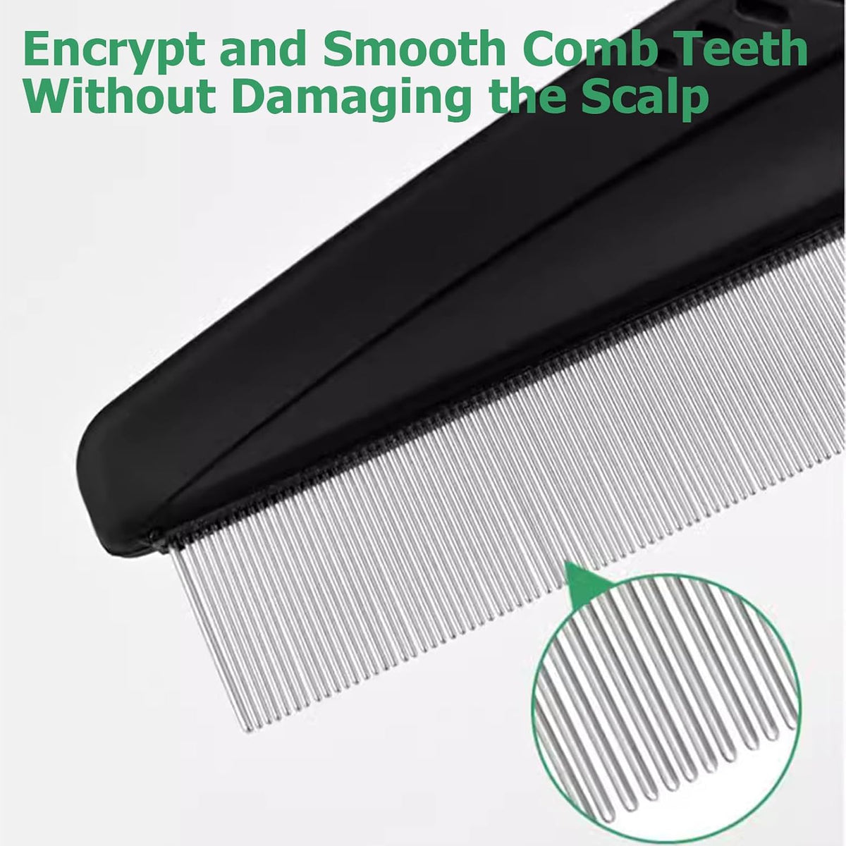 Lceyco rust proof stainless steel dandruff remover tool being cleaned under water
