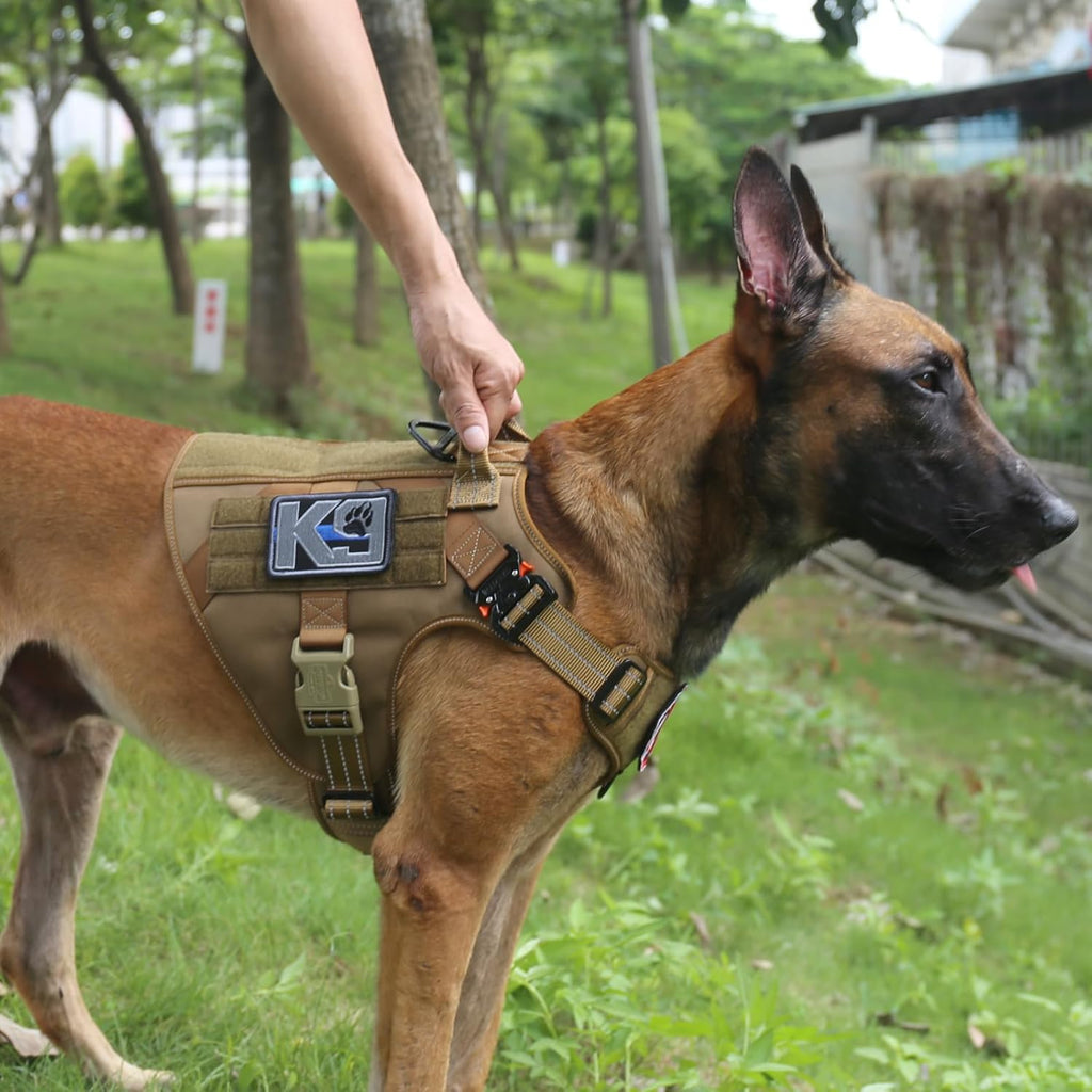 Icefang military K9 vest side profile with Molle