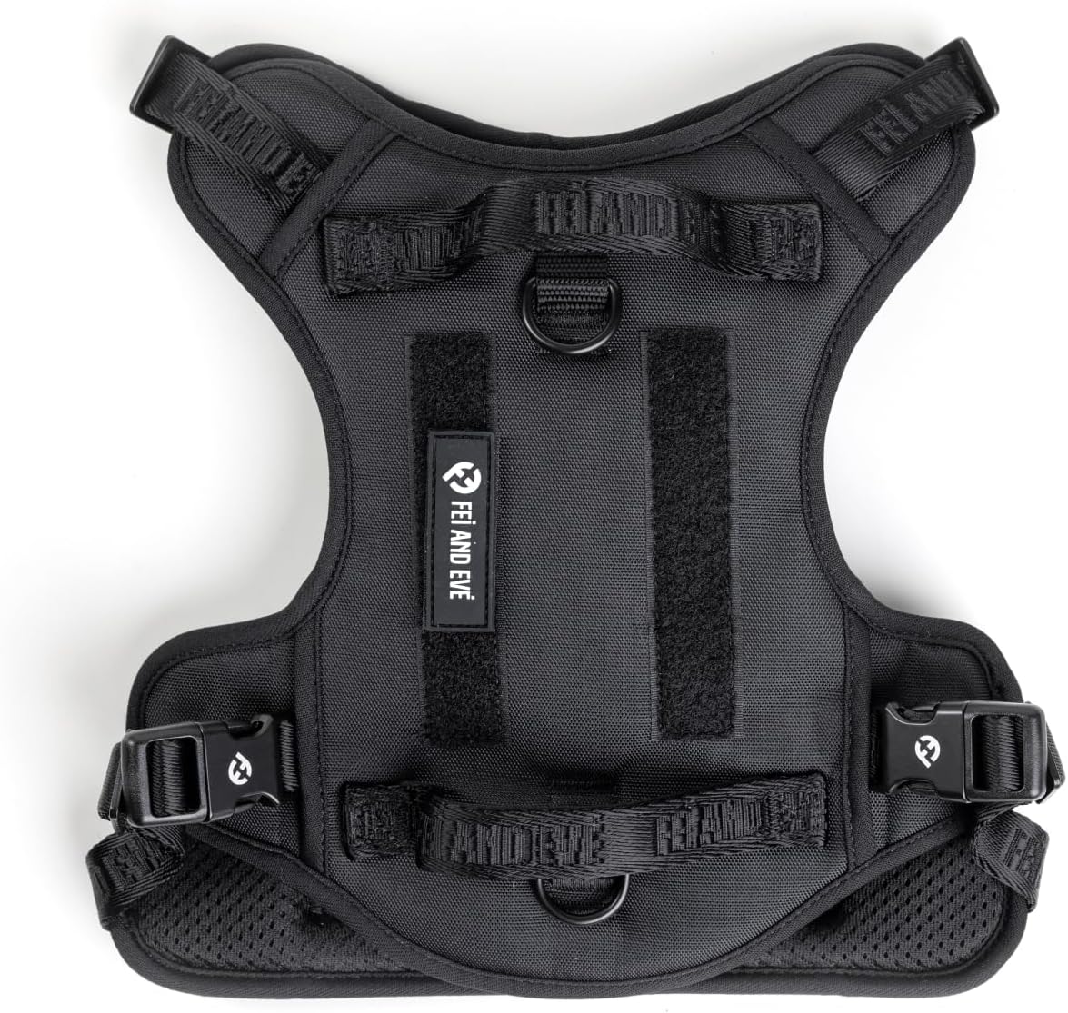 Fei & Eve Classic Dog Harness | 3-Point No-Pull Control, Dual Handle Support, Durable 900D Nylon, Tactical Patch Panel, Heavy Duty, Large (Pink) - Image 14