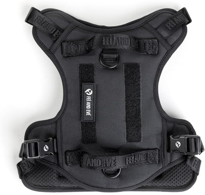 Fei & Eve Classic Dog Harness | 3-Point No-Pull Control, Dual Handle Support, Durable 900D Nylon, Tactical Patch Panel, Heavy Duty, Large (Pink) - Image 14