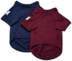 Koneseve Dog Shirt Breathable Cotton Stretchy Clothes for Small Pets 2-Pack Sunny Red & Smoky Blue M - Image 9