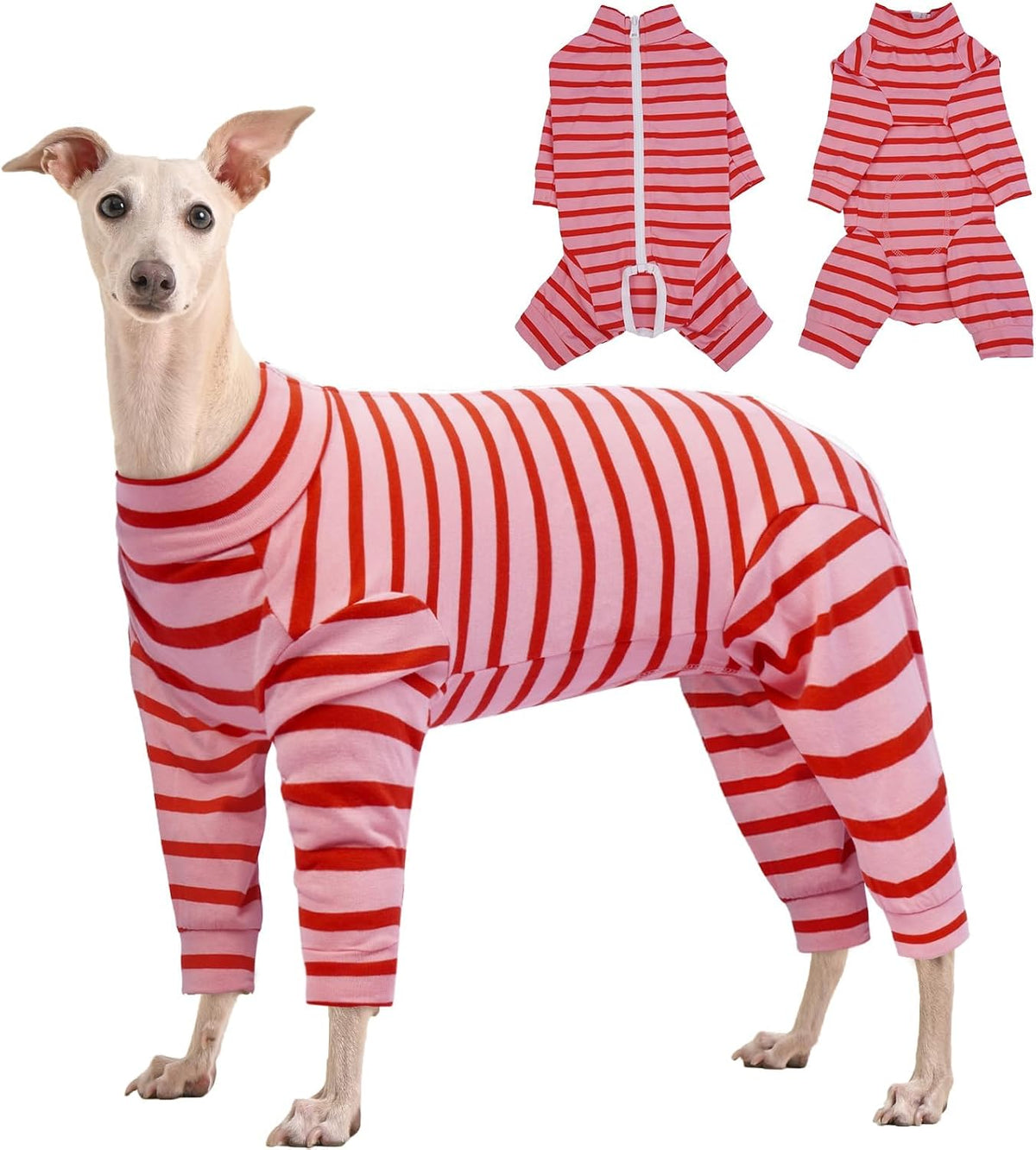 Kuoser Recovery Suit for Medium Dogs After Surgery, Long Sleeve Dog Surgery Recovery Suit, Dog Onesie for Abdominal Wounds Skin Disease, Green M - Image 13