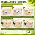 Rypet Parakeet Nesting Box, Cockatiel Bird Nest Box with Perch(S) - Image 4