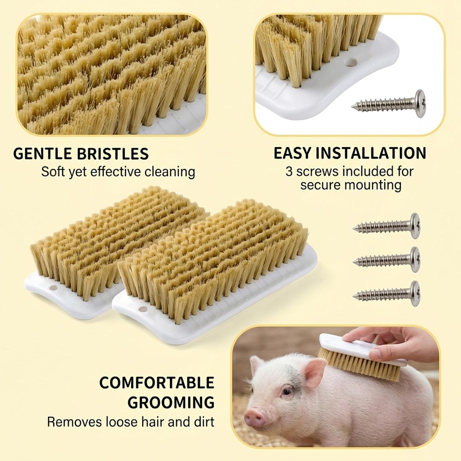 Three pack small animal grooming kit for cats and mini pigs.