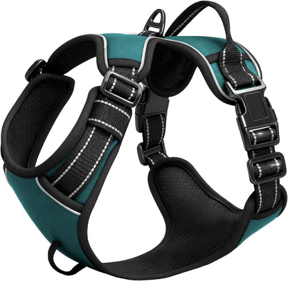 No Pull Dog Harness, No Chock Reflective Adjustable Soft Padded Pet Vest with Easy Control Handle, Easy Wearing with Stylish, Reinforced Knot, 2 Buckles - Image 12