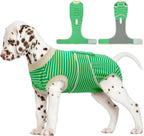 FUAMEY Recovery Suit for Dogs After Surgery,Soft Breathable Dog Bodysuit E-Collar & Cone Alternative Surgical Suit,Male Female Dog Neuter Spay Suits Anti Licking Wounds Onesie Rose Stripes L - Image 12