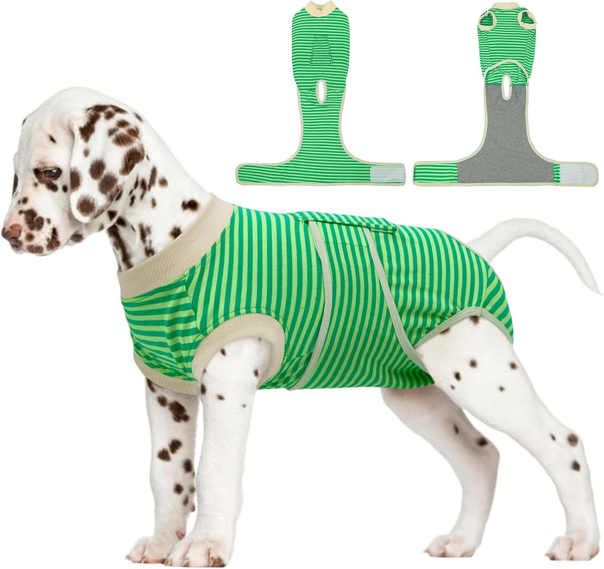 FUAMEY Recovery Suit for Dogs After Surgery,Soft Breathable Dog Bodysuit E-Collar & Cone Alternative Surgical Suit,Male Female Dog Neuter Spay Suits Anti Licking Wounds Onesie Rose Stripes L - Image 12