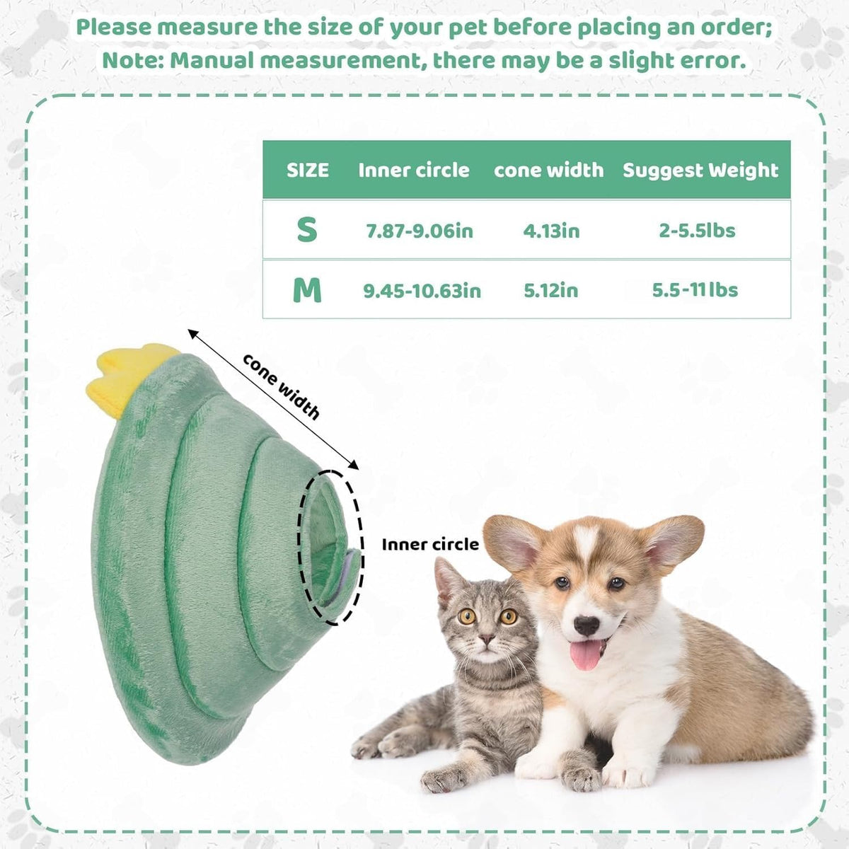FRIUSATE breathable eyelet fabric Elizabethan collar lightweight neck cone for pet surgery healing.