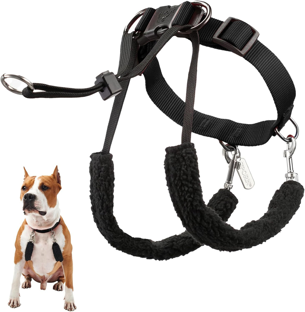 Sporn Original Training Halter, No Pull Dog Harness for Large Dogs with Black Padded Sherpa Sleeves, Breathable Large Dog Harness No Pull, Provides to All Large Sized Breeds - Image 14