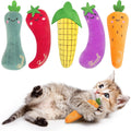 Etekyer catnip plush vegetable toys 5 pack front view