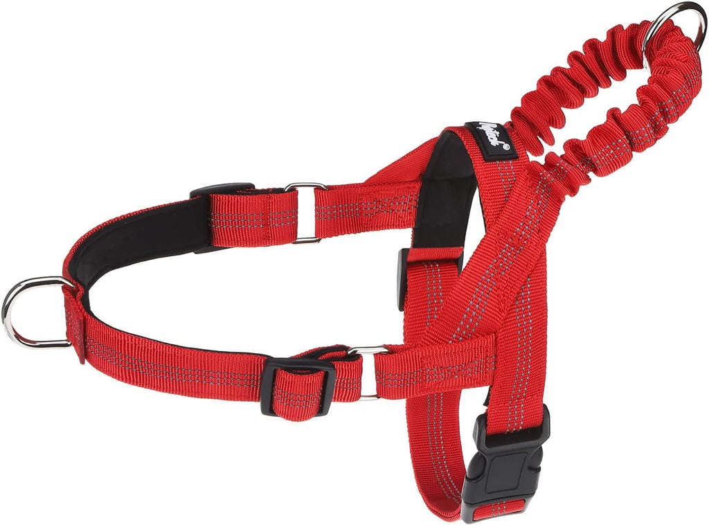 PUPTECK No Pull Dog Harness for Large Dogs, Adjustable Reflective Pet Vest Harness with Bungee Handle, Escape Proof No Choke Harness for Large Dogs Walking Training, Black L - Image 9
