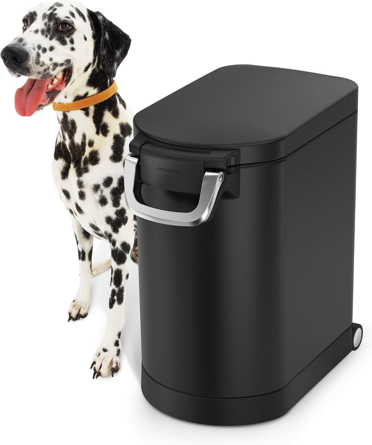simplehuman 35 Liter, 40 lb / 18.1 kg X-Large Pet Food Storage Container for Dog Food, Cat Food, and Bird Feed, Brushed Stainless Steel - Image 10
