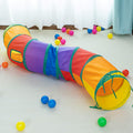 iCAGY S Shape Interactive Rainbow Cat Tunnel front view showcasing multi color design